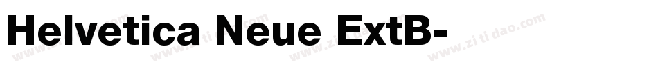 Helvetica Neue ExtB字体转换